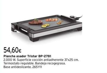 Oferta de Tristar - Plancha Asador BP-2718 por 54,6€ en Cadena88