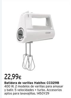 Oferta de Habitex - Batidora De Barillas CC029B  por 22,99€ en Cadena88