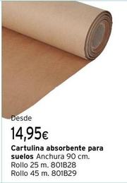 Oferta de Cartulina Absorbente Para Suelos por 14,95€ en Cadena88