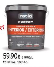 Oferta de Ratio - Pintura Plastica Interior/exterior Expert por 59,9€ en Cadena88