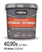 Oferta de Ratio - Pintura Plastica Interior/Exterior por 40,9€ en Cadena88