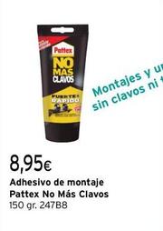 Oferta de Pattex - Adhesivo De Montaje No Mas Clavos por 8,95€ en Cadena88