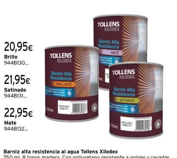 Oferta de Tollens - Barniz Alta Resistencia Al Aqua Xilodex por 20,95€ en Cadena88