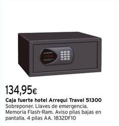 Oferta de Arregui - Caja Fuerte Hotel Travel 51300 por 134,95€ en Cadena88