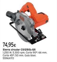Oferta de Sierra Circular CS1250L-QS por 74,95€ en Cadena88