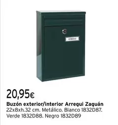 Oferta de Arregui - Zaguán Buzón exterior/Interior  por 20,95€ en Cadena88