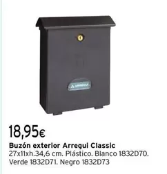 Oferta de Arregui - Buzón Exterior Classic por 18,95€ en Cadena88