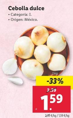Oferta de Cebollas por 1,59€ en Lidl