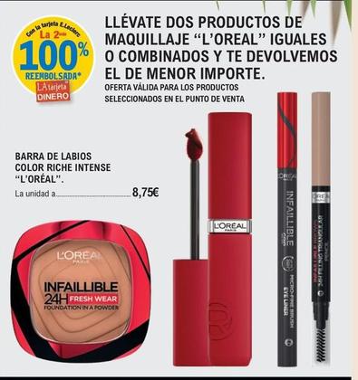 Oferta de L'Oréal - Barra De Labios Color Riche Intense por 8,75€ en E.Leclerc