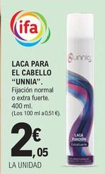 Oferta de Ifa unnia - Laca Para El Cabello por 2,05€ en E.Leclerc