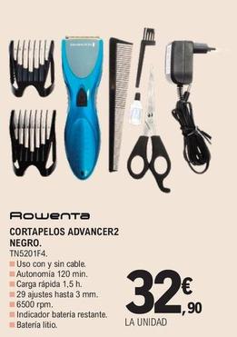 Oferta de Rowenta - Cortapelos Advancer2 Negro por 32,9€ en E.Leclerc