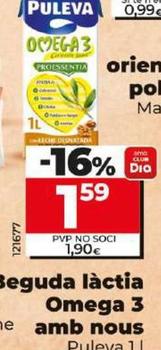 Oferta de Leche oPuleva - Bebida Lactea Omega 3 Con Nuecesmega por 1,59€ en Dia