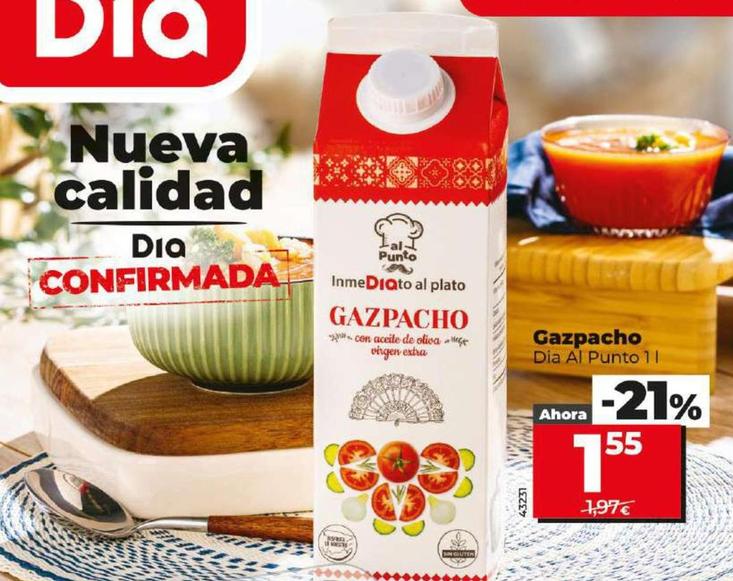 Oferta de Gazpacho por 1,55€ en Dia