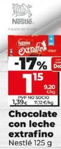 Oferta de Nestlé - Chocolate Con Leche Extrafino por 1,15€ en Dia