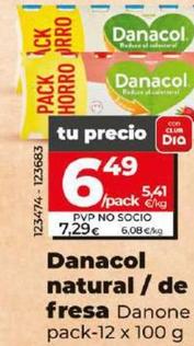 Oferta de Danone - Danacol Natural / De Fresa por 6,49€ en Dia