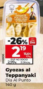Oferta de Dia Al Punto - Gyozas Teppanyaki por 2,19€ en Dia