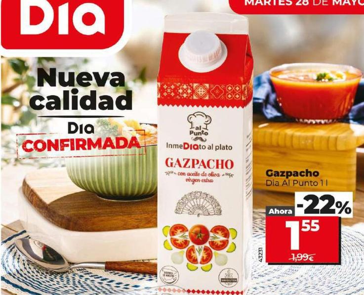 Oferta de Dia Al Punto - Gazpacho por 1,55€ en Dia