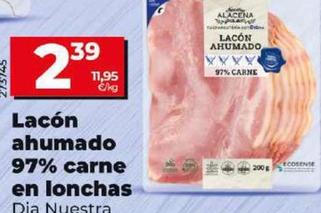 Oferta de Dia Nuestra Alacena - Lacon Ahumado 97% Carne En Lonchas  por 2,39€ en Dia