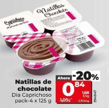 Oferta de Dia Caprichoso - Natillas De Chocolate por 0,84€ en Dia