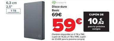 Oferta de Seagate - Disco Duro  Basic por 59€ en Carrefour