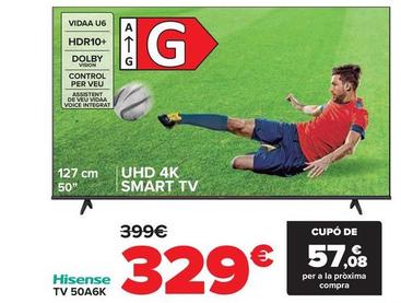 Oferta de Hisense - Tv 50A6K por 329€ en Carrefour