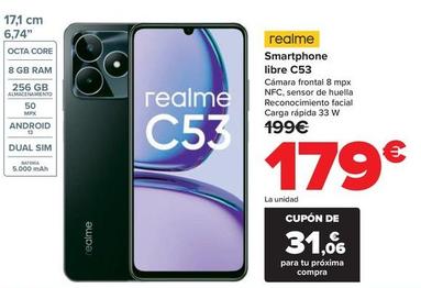 Oferta de Realme - Smartphones Libre C53 por 179€ en Carrefour