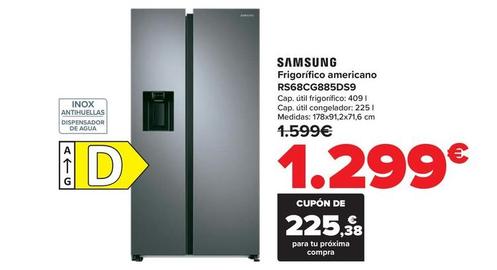 Oferta de Samsung - Frigorífico Americano Rs68Cg885Ds9 por 1299€ en Carrefour