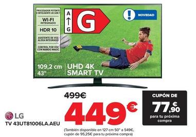 Oferta de LG - Tv 43Ut81006Laaeu por 449€ en Carrefour