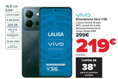 Oferta de Vivó - Smartphone Libre Y36 por 219€ en Carrefour