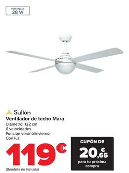 Oferta de Sulion - Ventilador De Techo Mara por 119€ en Carrefour