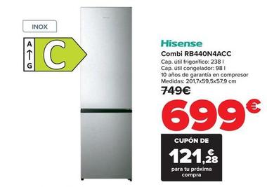 Oferta de Hisense - Combi Rb440N4Acc por 699€ en Carrefour