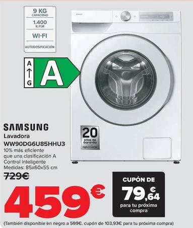 Oferta de Samsung - Lavadora Ww90Dg6U85Hhu3 por 459€ en Carrefour