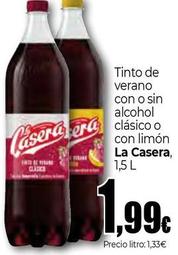Oferta de La Casera - Tinto De Verano Con O Sin Alcohol Clásico O Con Limón por 1,99€ en Unide Market