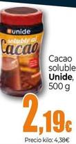 Oferta de Unide - Cacao Soluble por 2,19€ en Unide Supermercados