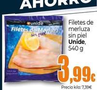 Oferta de Unide - Filetes De Merluza Sin Piel por 3,99€ en Unide Supermercados