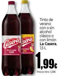Oferta de La Casera - Tinto De Verano Con O Sin Alcohol Clásico O Con Limón por 1,99€ en Unide Supermercados