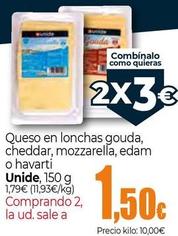 Oferta de Unide - Queso En Lonchas Gouda por 1,79€ en Unide Supermercados