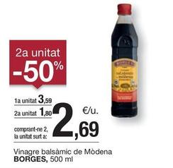 Oferta de Borges - Vinagre Balsàmic De Mòdena por 3,59€ en BonpreuEsclat