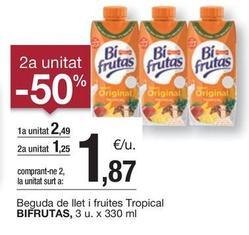 Oferta de Bifrutas - Beguda De Llet I Fruites Tropical por 2,49€ en BonpreuEsclat