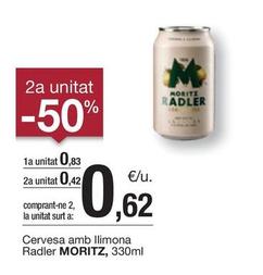 Oferta de Moritz - Cervesa Amb Llimona Radler por 0,83€ en BonpreuEsclat