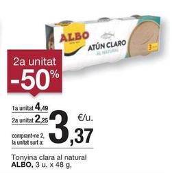 Oferta de Albo - Tonyina Clara Al Natural por 4,49€ en BonpreuEsclat