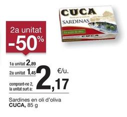 Oferta de Cuca - Sardines En Oli D'Oliva por 2,89€ en BonpreuEsclat