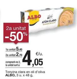 Oferta de Albo - Tonyina Clara En Oli D'Oliva por 5,4€ en BonpreuEsclat