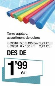 Oferta de Xurro Aquàtic, Assortiment De Colors por 1,99€ en BonpreuEsclat