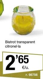 Oferta de Bistrot Transparent Citronel·la por 2,65€ en BonpreuEsclat