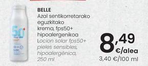 Oferta de Belle - Locion Solar Fps50+ por 8,49€ en Eroski