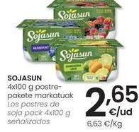 Oferta de Sojasun - Los Postres De Soja Pack 4x  por 2,65€ en Eroski