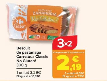 Oferta de Carrefour - Bizcocho De Zanahoria Classic No Gluten! por 3,29€ en Carrefour