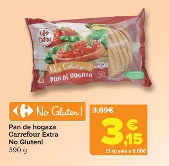 Oferta de Carrefour Extra - Pan De Hogaza No Gluten! por 3,15€ en Carrefour