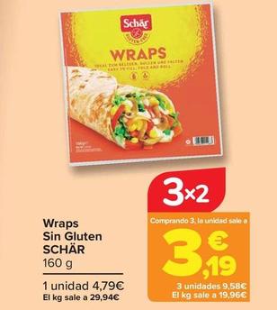 Oferta de Schär - Wraps Sin Gluten por 4,79€ en Carrefour